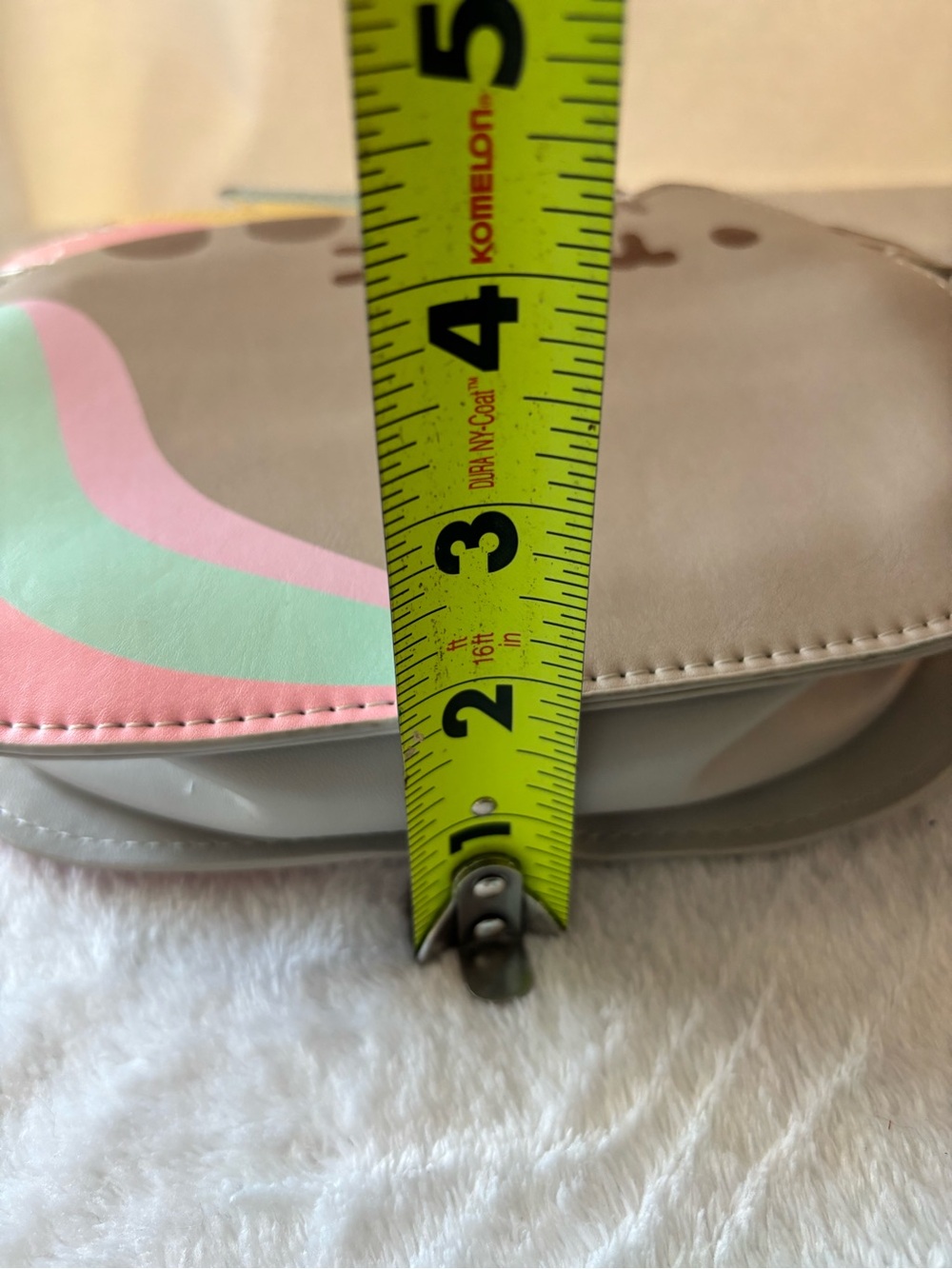Pusheen Unicorn Cat Crossbody Bag in Mint & Pink - Picture 7 of 8